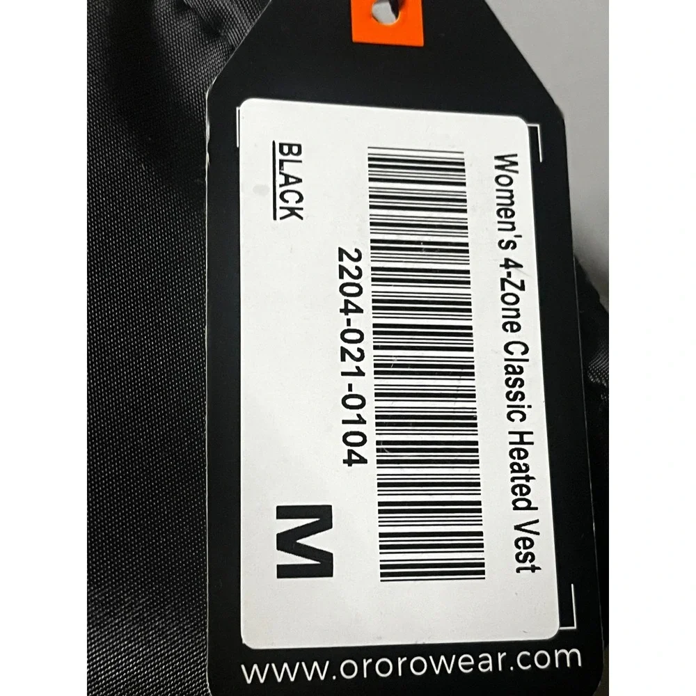 Ororo Womens 4-Zone Classic Heated Vest Black Size M 2204-021-0104 NWT